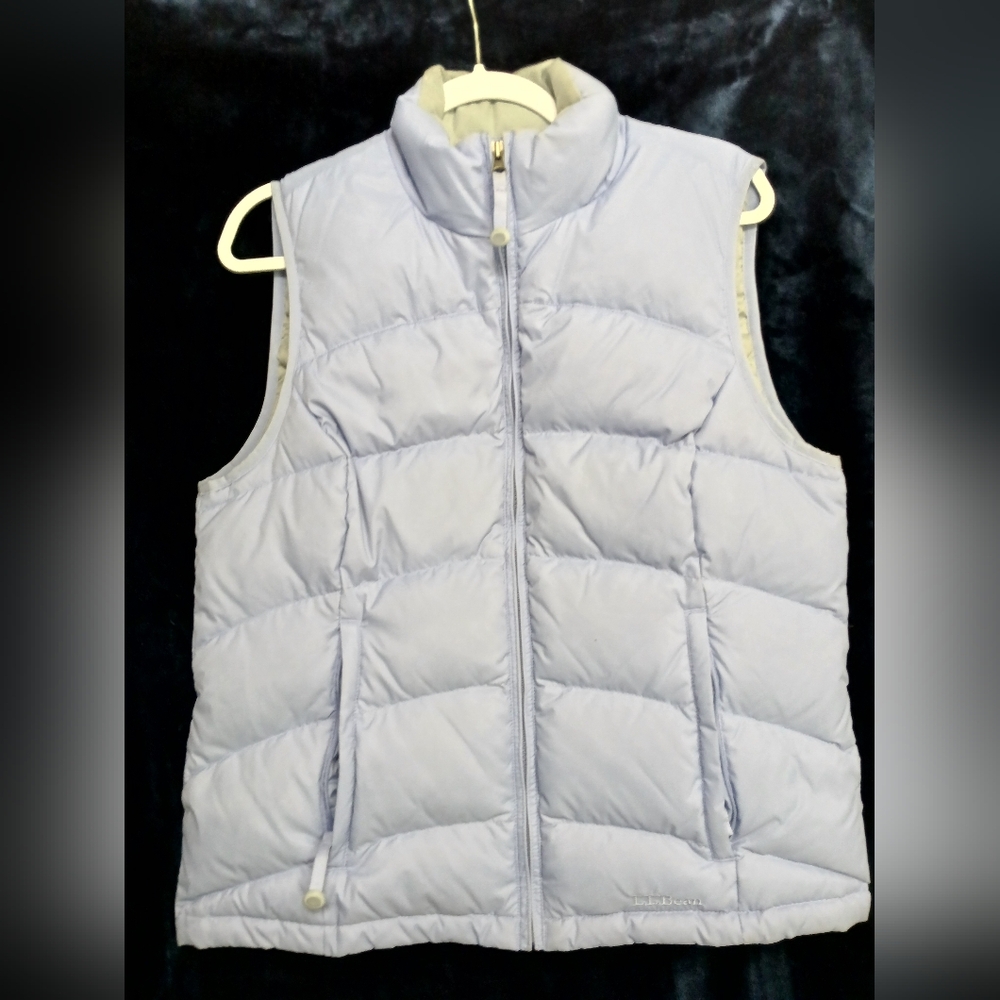 L.L. Bean Light Gray Puffer Vest